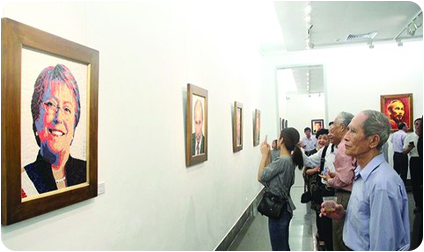 Độc đáo tranh ghép gốm chân dung: Nét riêng tài hoa Việt